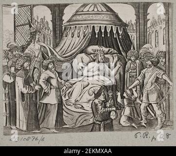 J. Muller (1700-1700), Illustration Til Adam Olearius, 'Persisches Rosenthal eines bedeutungsvollen Dichters Schich Saadi [...]', Schleswig 1660, 1660 Stockfoto