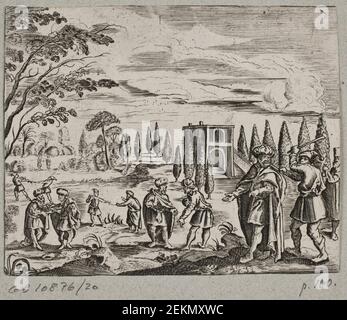 J. Muller (1700-1700), Illustration Til Adam Olearius, 'Persisches Rosenthal eines bedeutungsvollen Dichters Schich Saadi [...]', Schleswig 1660, 1660 Stockfoto