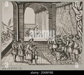 J. Muller (1700-1700), Illustration Til Adam Olearius, 'Persisches Rosenthal eines bedeutungsvollen Dichters Schich Saadi [...]', Schleswig 1660, 1660 Stockfoto