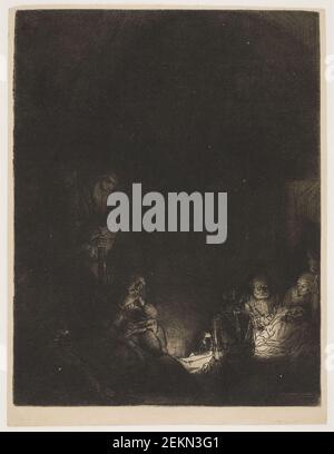 Rembrandt van Rijn (1606-1669), Gravlaeggelsen, um 1654 Stockfoto