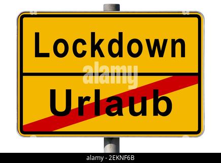 Symbolbild Lockdown statt Urlaub Stockfoto