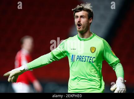 Woolwich, Großbritannien. Februar 2021, 23rd. WOOLWICH, Vereinigtes Königreich, FEBRUAR 13: Ben Garratt von Burton Albion während Sky Bet League One zwischen Charlton Athletic und Burton Albion2at The Valley, Woolwich am 23rd Februar, 2021 Credit: Action Foto Sport/Alamy Live News Stockfoto