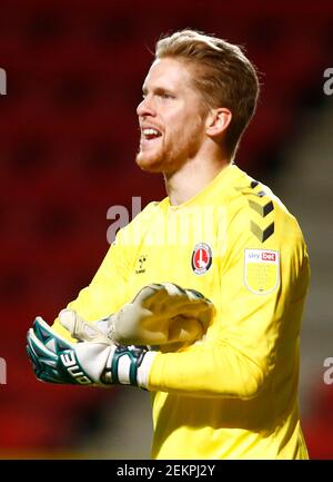 Woolwich, Großbritannien. Februar 2021, 23rd. WOOLWICH, Vereinigtes Königreich, FEBRUAR 13: Charlton Athletic Ben Amos während Sky Bet League One zwischen Charlton Athletic und Burton Albion2at The Valley, Woolwich auf 23rd Februar, 2021 Credit: Action Foto Sport/Alamy Live News Stockfoto