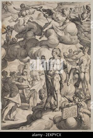 Hendrick Goltzius (1558-1617); Bartholomeus Rides (1546-1611), Hochzeit von Amor und Psyche, 1587 Stockfoto