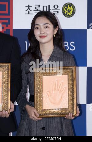 12. November 2020 - Seoul, Südkorea : die südkoreanische Schauspielerin Kim Hye-jun nimmt am 12. November 2020 an einer Hands Printing-Veranstaltung für die "Blue Dragon Film Awards 41st" im CGV Cinema in Seoul, Südkorea, Teil. (Foto: Lee Young-ho/Sipa USA)