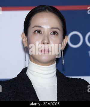 12. November 2020 - Seoul, Südkorea : die südkoreanische Schauspielerin Cho Yeo-jeong nimmt am 12. November 2020 an einer Hands Printing-Veranstaltung für die "Blue Dragon Film Awards 41st" im CGV Cinema in Seoul, Südkorea, Teil. (Foto: Lee Young-ho/Sipa USA)