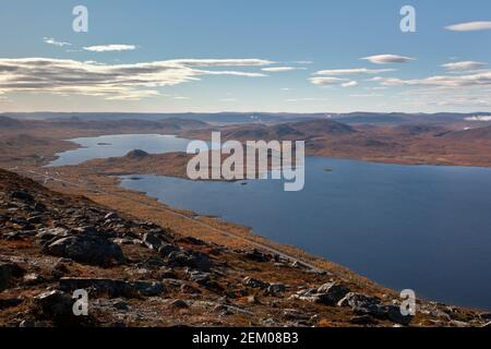 Blick von Saanatunturi Stockfoto