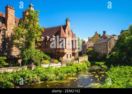 dean Village, aka Water of Leith Village, in edinburgh, schottland, großbritannien Stockfoto