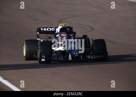 Imola, Italien. Februar 2021, 24th. #10 Pierre Gasly Alpha Tauri Toro Rosso Honda. Formel 1 Weltmeisterschaft 2021, Shakedown das neue Auto für die Saison 2021 von Alpha Tauri, Imola 24 Februar 2021. Kredit: Unabhängige Fotoagentur/Alamy Live Nachrichten Stockfoto