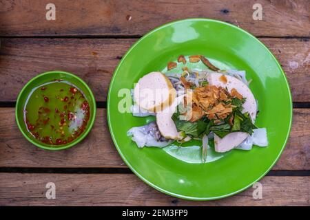 Foto von Banh Cuon - Vietnam Reisnudel Rollen Stockfoto