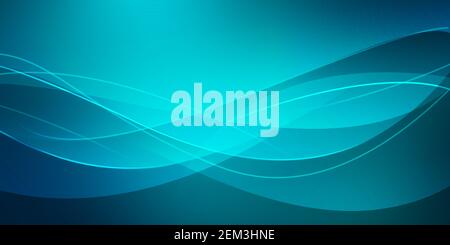 Blaue Linien Abstrakt Glühenden Mitte Hintergrund. Modernes, elegantes blaues Hintergrundkonzept. Stockfoto