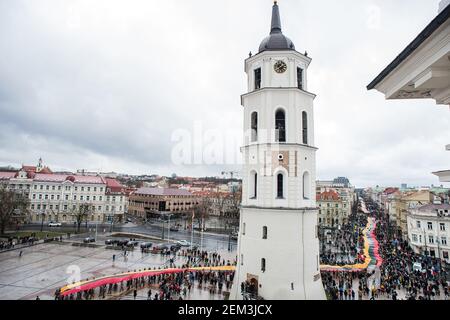 2020 03 11. Litauen, Vilnius. 11. März - Litauischer Unabhängigkeitstag. Stockfoto