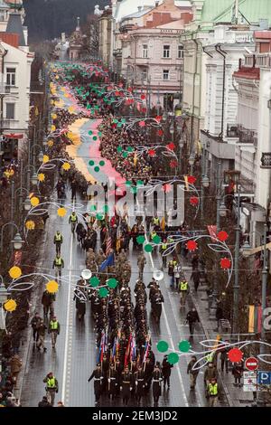 2020 03 11. Litauen, Vilnius. 11. März - Litauischer Unabhängigkeitstag. Stockfoto