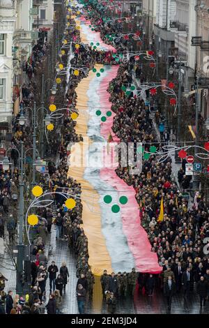 2020 03 11. Litauen, Vilnius. 11. März - Litauischer Unabhängigkeitstag. Stockfoto