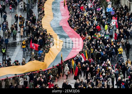 2020 03 11. Litauen, Vilnius. 11. März - Litauischer Unabhängigkeitstag. Stockfoto