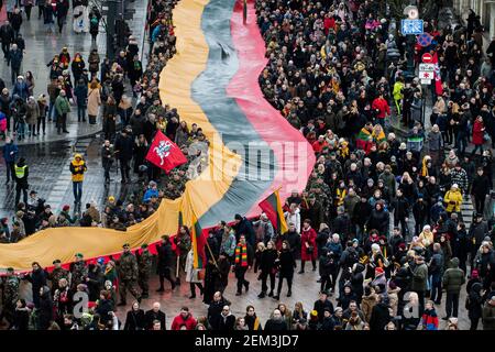 2020 03 11. Litauen, Vilnius. 11. März - Litauischer Unabhängigkeitstag. Stockfoto