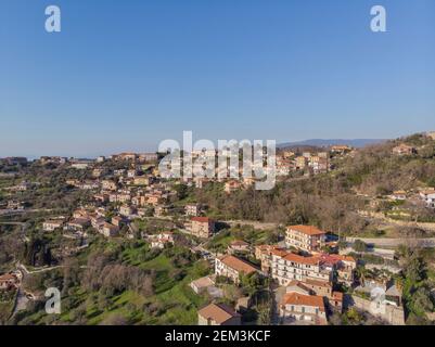 Torchiara Luftaufnahme, Cilento Nationalpark, Italien Stockfoto