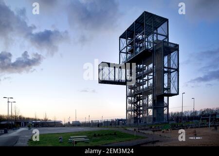 Aussichtsturm Indemann, Goldsteinkuppe, Deutschland, Nordrhein-Westfalen, Inden Stockfoto