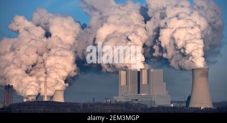 Kraftwerk Neurath Blöcke A-E und Boa, Deutschland, Nordrhein-Westfalen, Grevenbroich Stockfoto