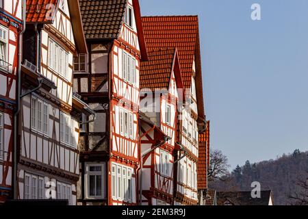Fachwerkhäuser von Eschwege in Hessen Stockfoto