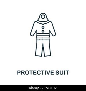 Symbol Schutzanzug. Einfaches Element aus der Kollektion für Körperpflege. Creative Protective Suit Icon für Webdesign, Vorlagen, Infografiken und vieles mehr Stock Vektor