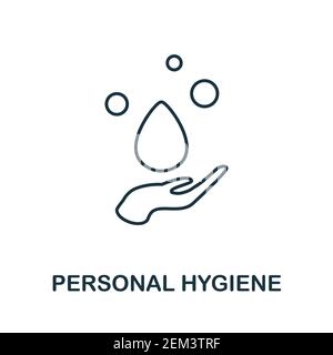 Symbol für persönliche Hygiene. Monochrom einfaches Personal Hygiene Icon für Vorlagen, Webdesign und Infografiken Stock Vektor