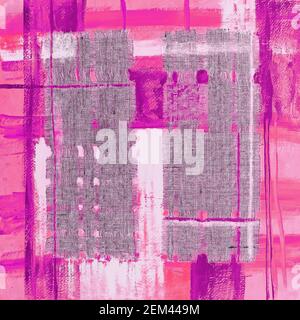 Abstrakte Illustration rosa Stoff applique. Ethnischer Hintergrund Stockfoto