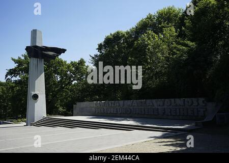 Denkmal des polnischen Soldaten und deutschen Antifaschisten im Volkspark Friedrichshain. Stockfoto