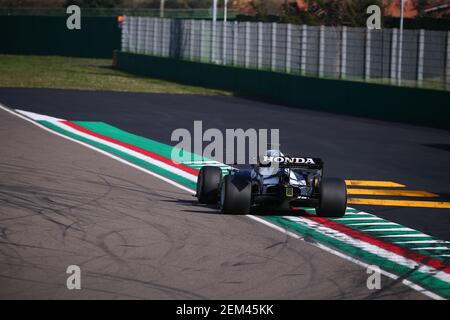 Imola, Italien. Februar 2021, 24th. #10 Pierre Gasly Alpha Tauri Toro Rosso Honda. Formel 1 Weltmeisterschaft 2021, Shakedown das neue Auto für die Saison 2021 von Alpha Tauri, Imola 24 Februar 2021. Kredit: Unabhängige Fotoagentur/Alamy Live Nachrichten Stockfoto