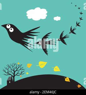 Zugvögel Stock Vektor