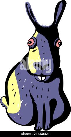 Vektor-Illustration von lustigen Kaninchen Stock Vektor