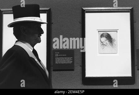 Leonardo Da Vinci Zeichnungen aus der Ausstellung Royal Collection in der Queens Gallery Buckingham Palace. Stockfoto