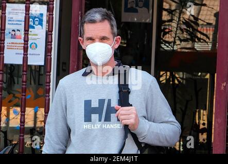 Madrid, Spanien. Februar 2021, 24th. Ausfahrt Iñaki Urdangarin zum Don Orione Centre in Pozuelo de Alarcón am Mittwoch, den 24. Februar 2021. Quelle: CORDON PRESS/Alamy Live News Stockfoto