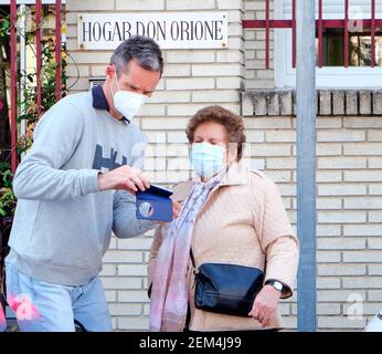 Madrid, Spanien. Februar 2021, 24th. Ausfahrt Iñaki Urdangarin zum Don Orione Centre in Pozuelo de Alarcón am Mittwoch, den 24. Februar 2021. Quelle: CORDON PRESS/Alamy Live News Stockfoto