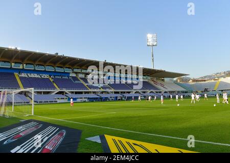 Florenz, Italien. Februar 2021, 24th. Innenansicht des Artemio Franchi Stadions in Florenz, Italien Credit: SPP Sport Press Photo. /Alamy Live Nachrichten Stockfoto