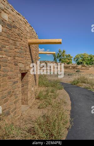 Azteken Ruinen New Mexico, National Monument in der Four Corners Region. Stockfoto