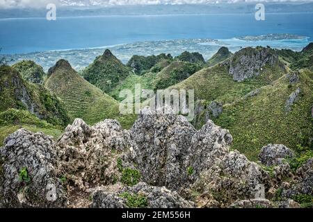 Osmena Peak, Cebu, Philippinen, Reise, Landschaft, Berge, Meer Stockfoto