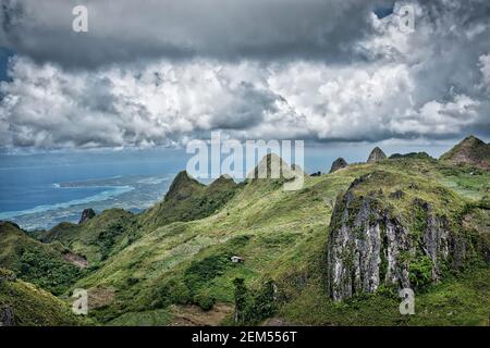 Osmena Peak, Cebu, Philippinen, Reise, Landschaft, Berge, Meer Stockfoto