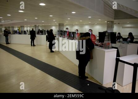 Rom, Italien. Februar 2021, 24th. 2/24/2021 - Rom, Neues Impfzentrum gegen Covid 19 in La Nuvola di Fuksas. Bild: (Foto von IPA/Sipa USA) Quelle: SIPA USA/Alamy Live News Stockfoto