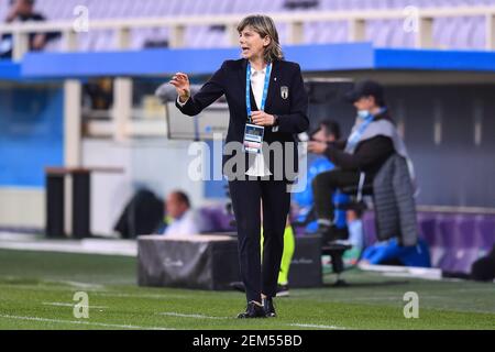 2/24/2021 - Milena Bertolini (Chefcoach Italien) während der UEFA Women's EURO 2022 Qualifikation - Italien gegen Israel, UEFA European Football Championship in Florenz, Italien, Februar 24 2021 (Foto: IPA/Sipa USA) Stockfoto