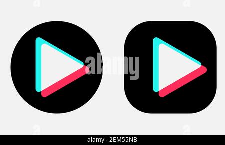 Vektor Set Pfeil spielen Symbole, Web-Symbol. Social-Media-Konzept. Vektorgrafik Stock Vektor