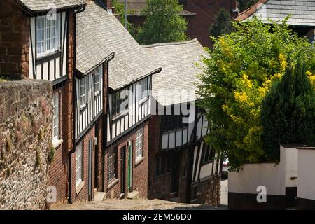 Stepcote Hill, Exeter, Devon, Großbritannien. Stockfoto