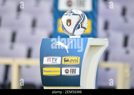 Florenz, Italien. Februar 2021, 24th. Florenz, Italien, Stadion Artemio Franchi, 24. Februar 2021, Italien Ball während der UEFA Women's EURO 2022 Qualifying - Italien gegen Israel - UEFA European Football Championship Credit: Lisa Guglielmi/LPS/ZUMA Wire/Alamy Live News Stockfoto