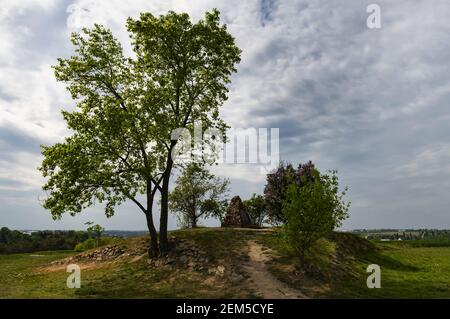 Hügel auf dem Weißen Berg in Prag, Tschechische Republik Stockfoto