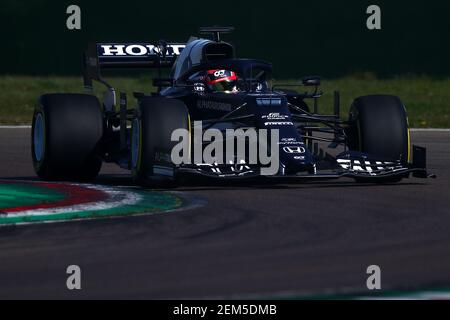Imola, Italien. Februar 2021, 24th. #22 Yuki Tsunoda Alpha Tauri Toro Rosso Honda. Formel 1 Weltmeisterschaft 2021, Shakedown das neue Auto für die Saison 2021 von Alpha Tauri, Imola 24 Februar 2021.Foto Federico Basile FB PhotoImages/Insidefoto Credit: Insidefoto srl/Alamy Live News Stockfoto