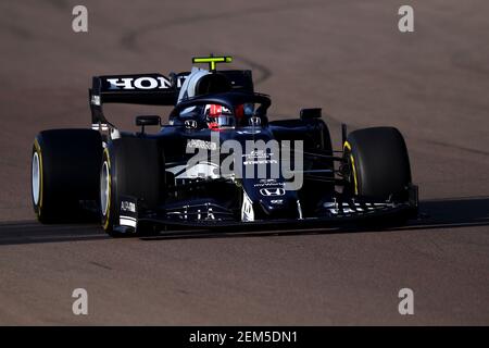 Imola, Italien. Februar 2021, 24th. #10 Pierre Gasly Alpha Tauri Toro Rosso Honda. Formel 1 Weltmeisterschaft 2021, Shakedown das neue Auto für die Saison 2021 von Alpha Tauri, Imola 24 Februar 2021.Foto Federico Basile FB PhotoImages/Insidefoto Credit: Insidefoto srl/Alamy Live News Stockfoto