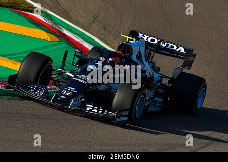 Imola, Italien. Februar 2021, 24th. #10 Pierre Gasly Alpha Tauri Toro Rosso Honda. Formel 1 Weltmeisterschaft 2021, Shakedown das neue Auto für die Saison 2021 von Alpha Tauri, Imola 24 Februar 2021.Foto Federico Basile FB PhotoImages/Insidefoto Credit: Insidefoto srl/Alamy Live News Stockfoto
