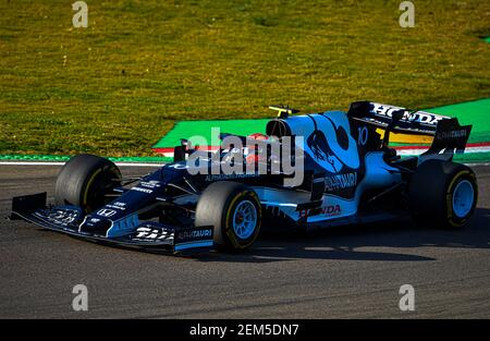 Imola, Italien. Februar 2021, 24th. #10 Pierre Gasly Alpha Tauri Toro Rosso Honda. Formel 1 Weltmeisterschaft 2021, Shakedown das neue Auto für die Saison 2021 von Alpha Tauri, Imola 24 Februar 2021.Foto Federico Basile FB PhotoImages/Insidefoto Credit: Insidefoto srl/Alamy Live News Stockfoto