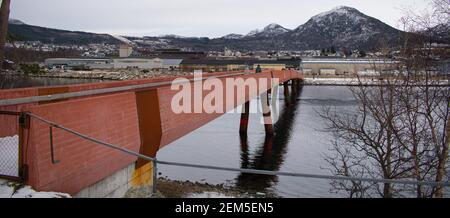 Touristeninsel in Rogaland Norwegen im Winter (Insel Jørpelandsholmen ) Stockfoto