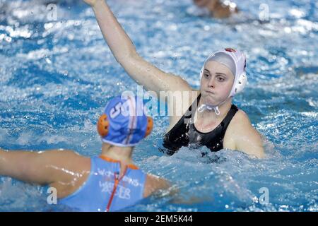 Rom, Italien. Februar 2021, 24th. 2/24/2021 - G. Sinigaglia (Lifebrain SIS Roma) im Viertelfinale - Lifebrain SIS Roma gegen Dunaujavaros, Waterpolo EuroLeague Frauenspiel in Rom, Italien, Februar 24 2021 (Foto: IPA/Sipa USA) Credit: SIPA USA/Alamy Live News Stockfoto